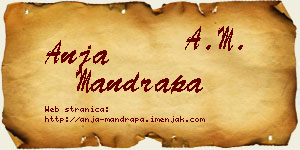 Anja Mandrapa vizit kartica